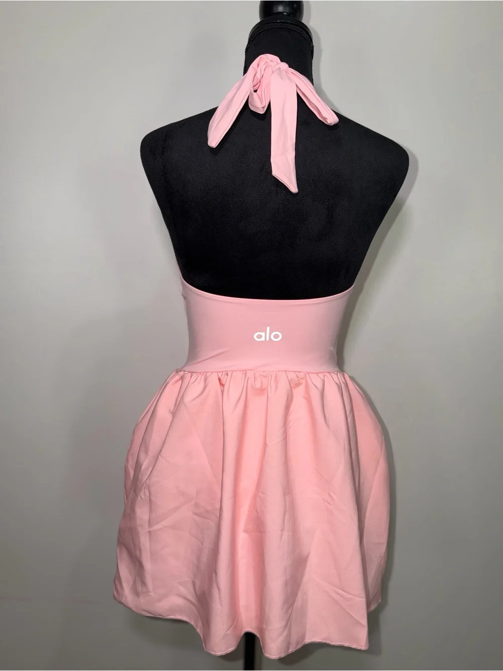 ALO Yoga Pink Halter Skater Dress